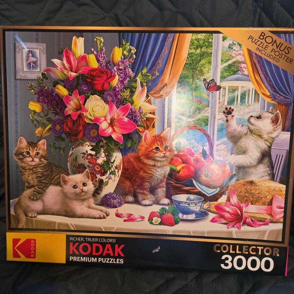 Kodak - Fluffy Kittens in the Living Room 3000 Piece Puzzle
